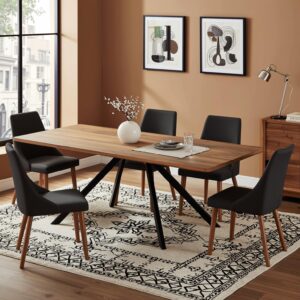 ESSTISCH AUSZIEHBARER 160-240 cm Walnuss & Metall – Moderner Esszimmertisch für 6-10 Personen mit Schwerlast-Auszug Holzwerkstoff Urban Meuble Möbel > Tische > Esstische Braun