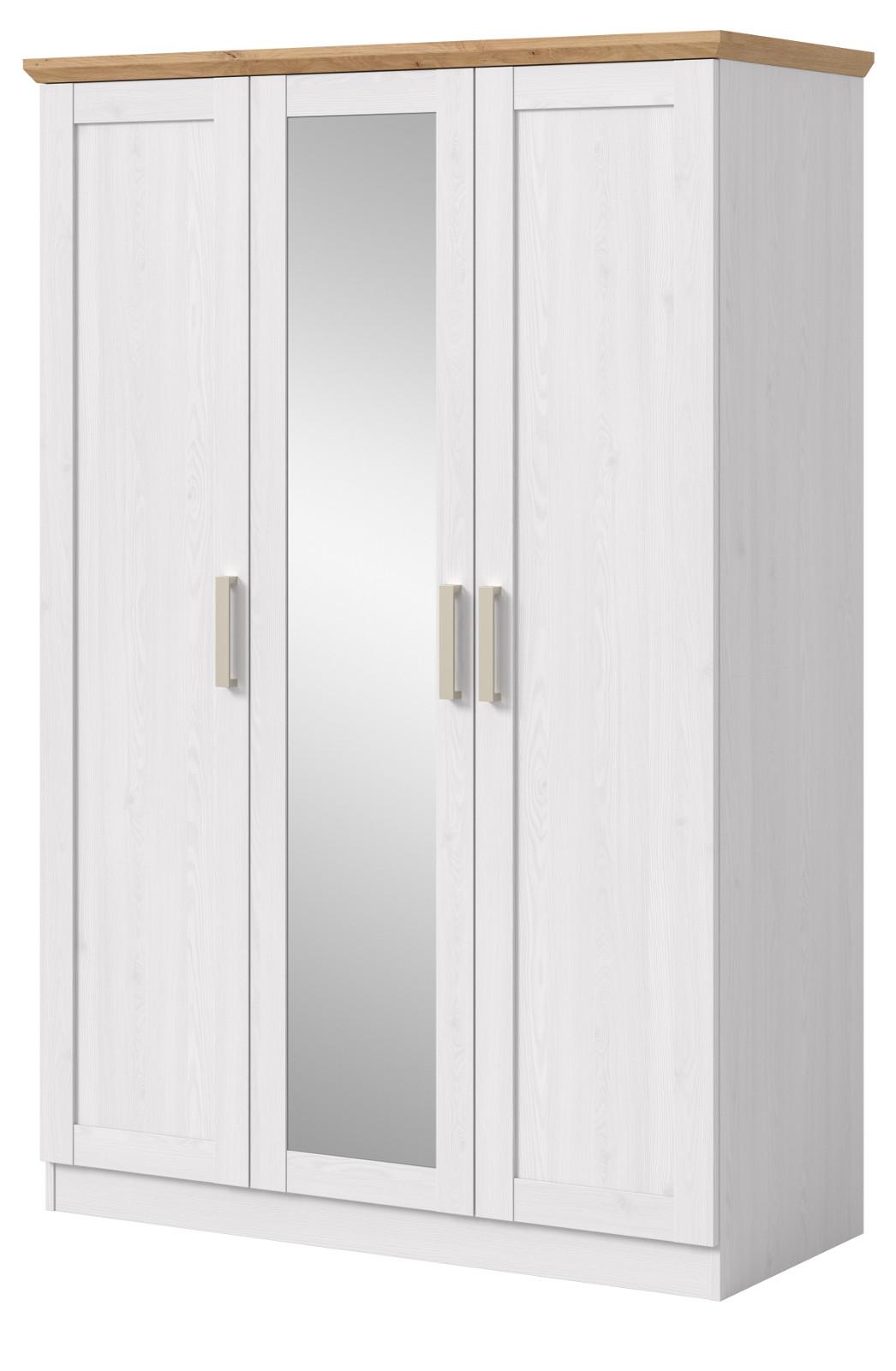 Wohnli Möbelsuche - KLEIDERSCHRANK weiß Lärche