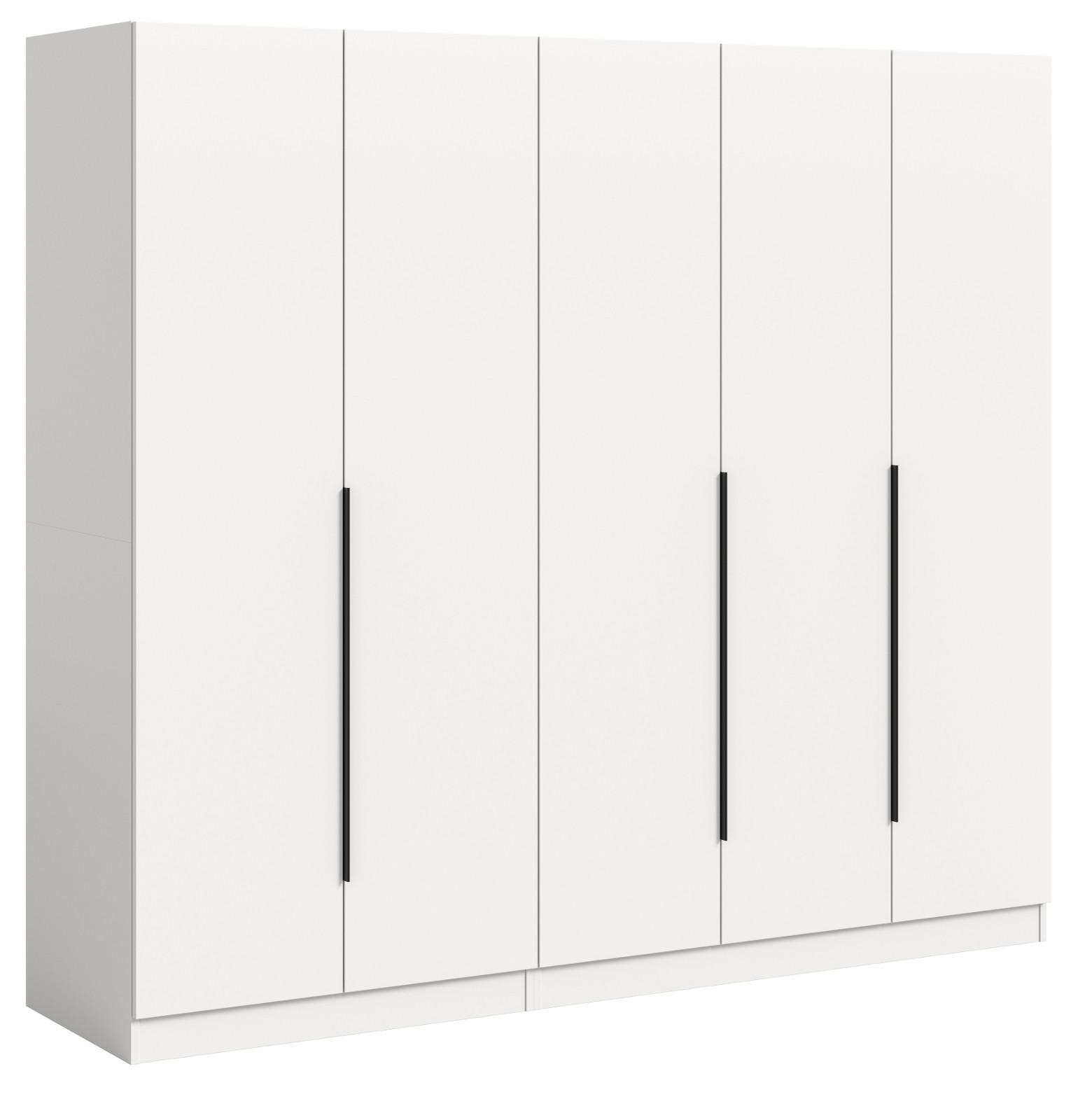 Wohnli Möbelsuche - KLEIDERSCHRANK weiß 5-türig 200 x 181 cm