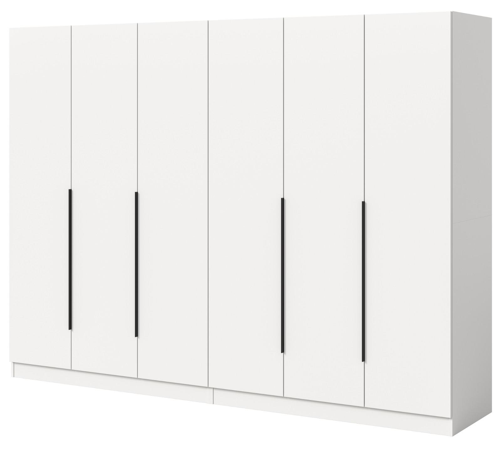 wohnli-moebel-suche-800001443517 Wohnli Möbelsuche - KLEIDERSCHRANK weiß 6-türig 240 x 181 cm