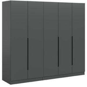 wohnli-moebel-suche-800001443522 Wohnli Möbelsuche - KLEIDERSCHRANK grau 5-türig 200 x 181 cm