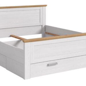 Wohnli Möbelsuche - BETT weiß Lärche