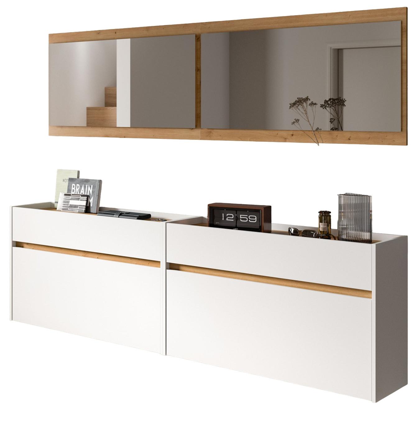 wohnli-moebel-suche-800001444010 Wohnli Möbelsuche - GARDEROBE-SET weiß und Artisan Eiche