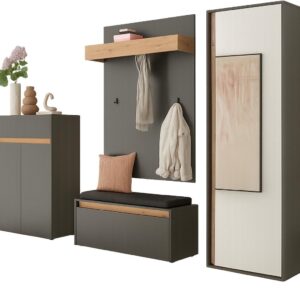 wohnli-moebel-suche-800001444016 Wohnli Möbelsuche - GARDEROBEN-SET 5-teilig Grau