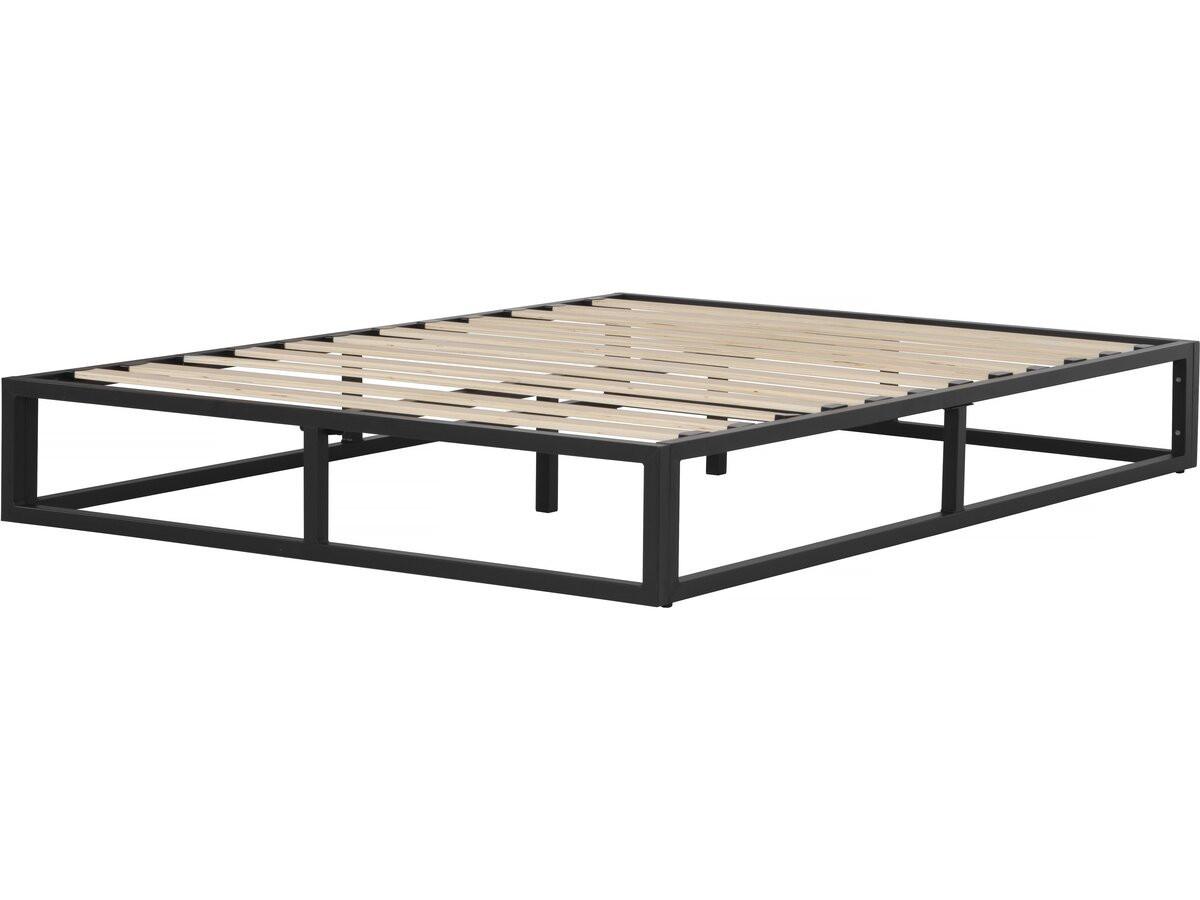 wohnli-moebel-suche-800001444506 Wohnli Möbelsuche - LATTENROST cadre de lit en métal 160 x 200 cm - noir Schwarz