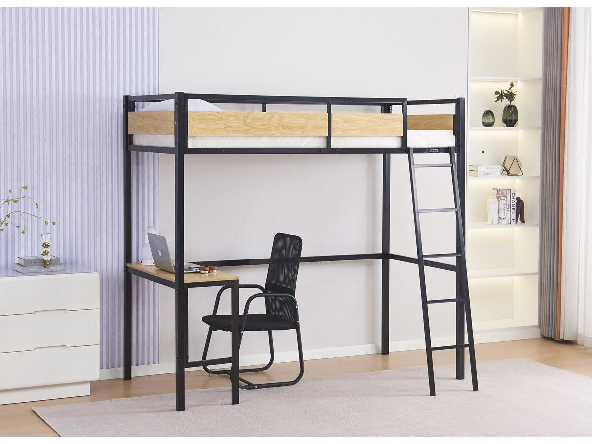 ETAGENBETT ethan Schwarz Metall Habitat Garten Möbel > Betten > Hoch- und Etagenbetten > Hochbetten Schwarz