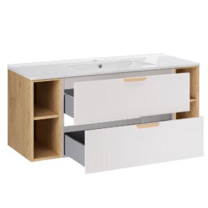 WASCHTISCH 121cm Oria Weiß Holzwerkstoff Petits-meubles Möbel > Schränke > Badezimmerschränke > Waschtische Weiß