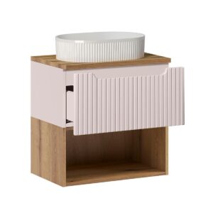 wohnli-moebel-suche-800001445072-1 WASCHTISCH 60.4cm Riva Kaschmir Holzwerkstoff Petits-meubles Möbel > Schränke > Badezimmerschränke > Waschtische Beige