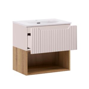 wohnli-moebel-suche-800001445084-1 WASCHTISCH 61cm Riva Kaschmir Holzwerkstoff Petits-meubles Möbel > Schränke > Badezimmerschränke > Waschtische Beige