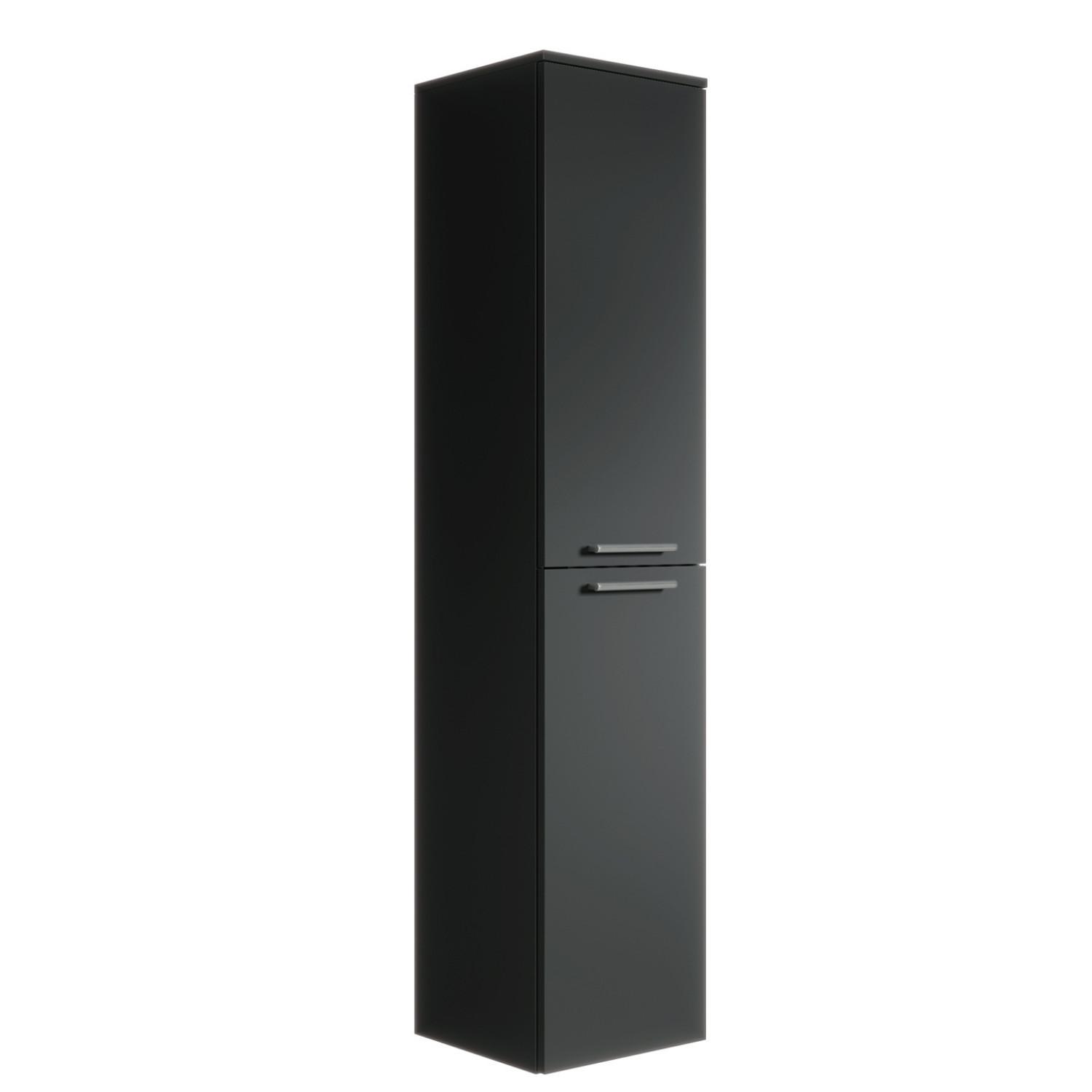 wohnli-moebel-suche-800001447789 Wohnli Möbelsuche - BADEZIMMERSCHRANK Saturnus mit 2 Türen Schwarz - 35 x 35 x 130 cm