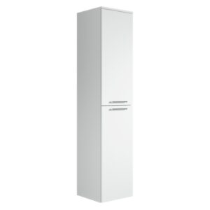 Wohnli Möbelsuche - BADEZIMMERSCHRANK Saturnus mit 2 Türen Weiß - 35 x 35 x 130 cm
