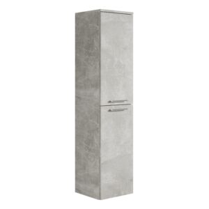 Wohnli Möbelsuche - BADEZIMMERSCHRANK Saturnus mit 2 Türen Beton Grau - 35 x 35 x 130 cm