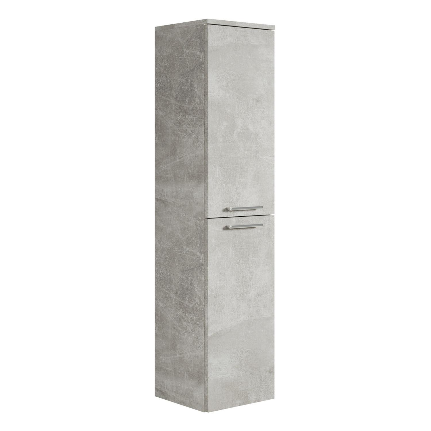 wohnli-moebel-suche-800001447793 Wohnli Möbelsuche - BADEZIMMERSCHRANK Saturnus mit 2 Türen Beton Grau - 35 x 35 x 130 cm