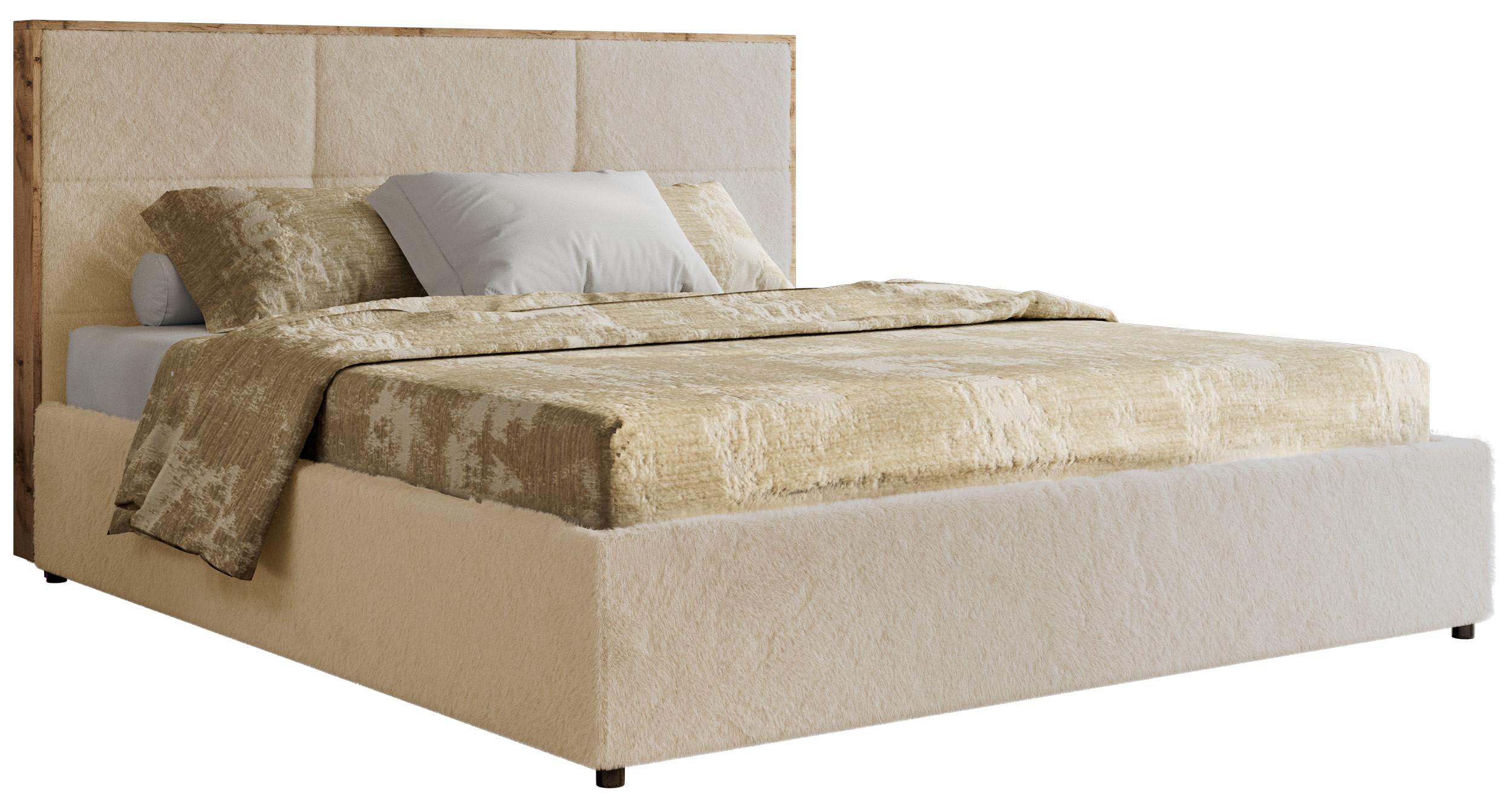 wohnli-moebel-suche-800001452130 Wohnli Möbelsuche - POLSTERBETT LERIO CLASSIC 180/200 - Creme Plüsch - Multipocket-Matratze