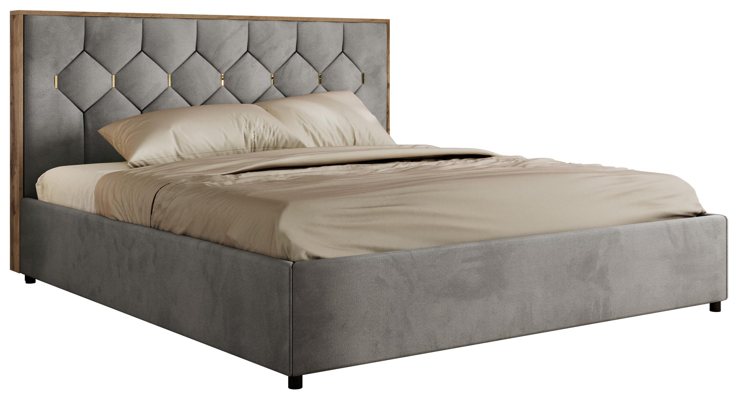wohnli-moebel-suche-800001452151 Wohnli Möbelsuche - POLSTERBETT LARINO CLASSIC 180/200 - Hellgrau Velvet - ohne Matratze