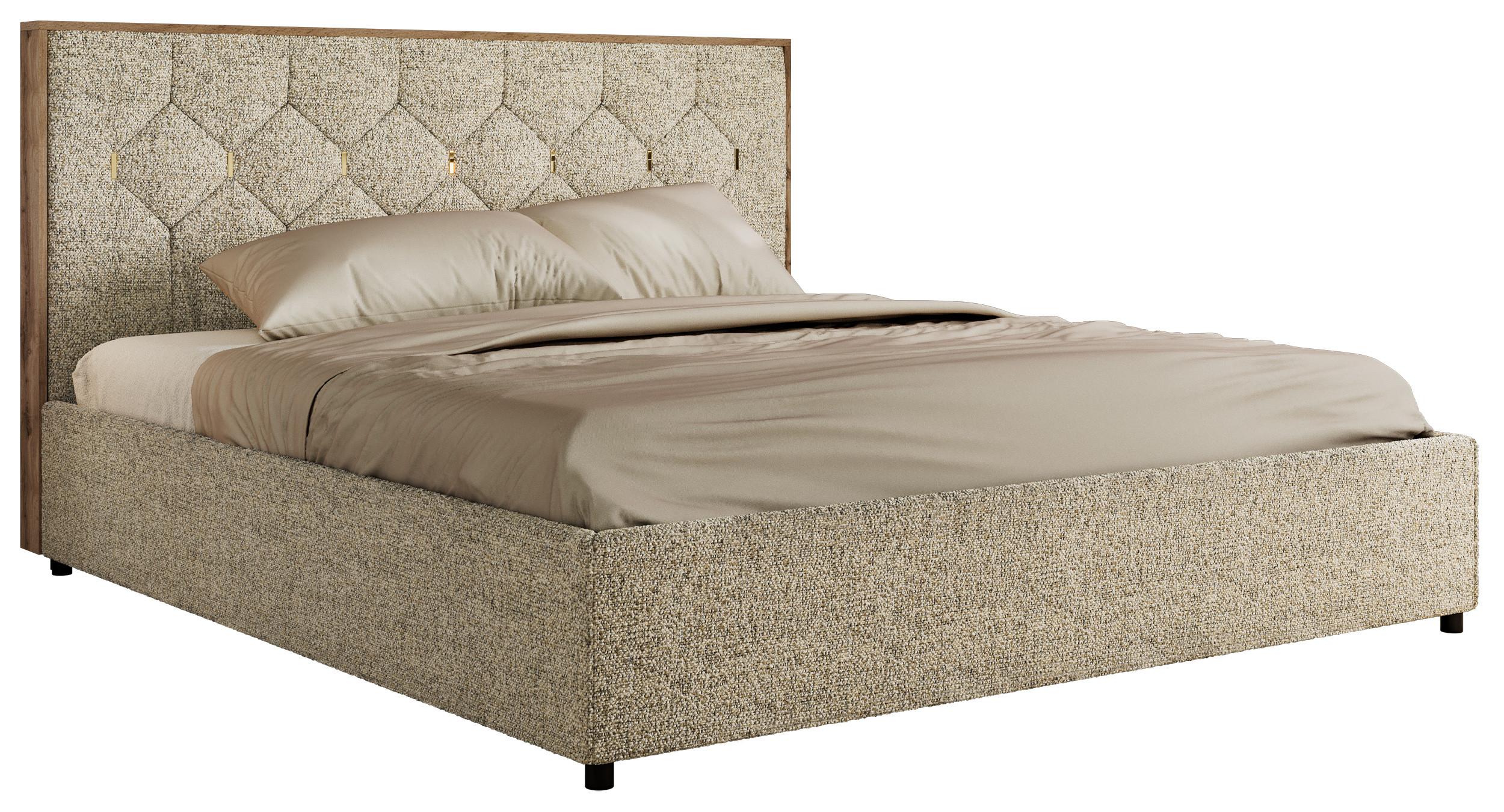 Wohnli Möbelsuche - POLSTERBETT LARINO CLASSIC 200/200 - Beige Strukture - Pocket Matratze