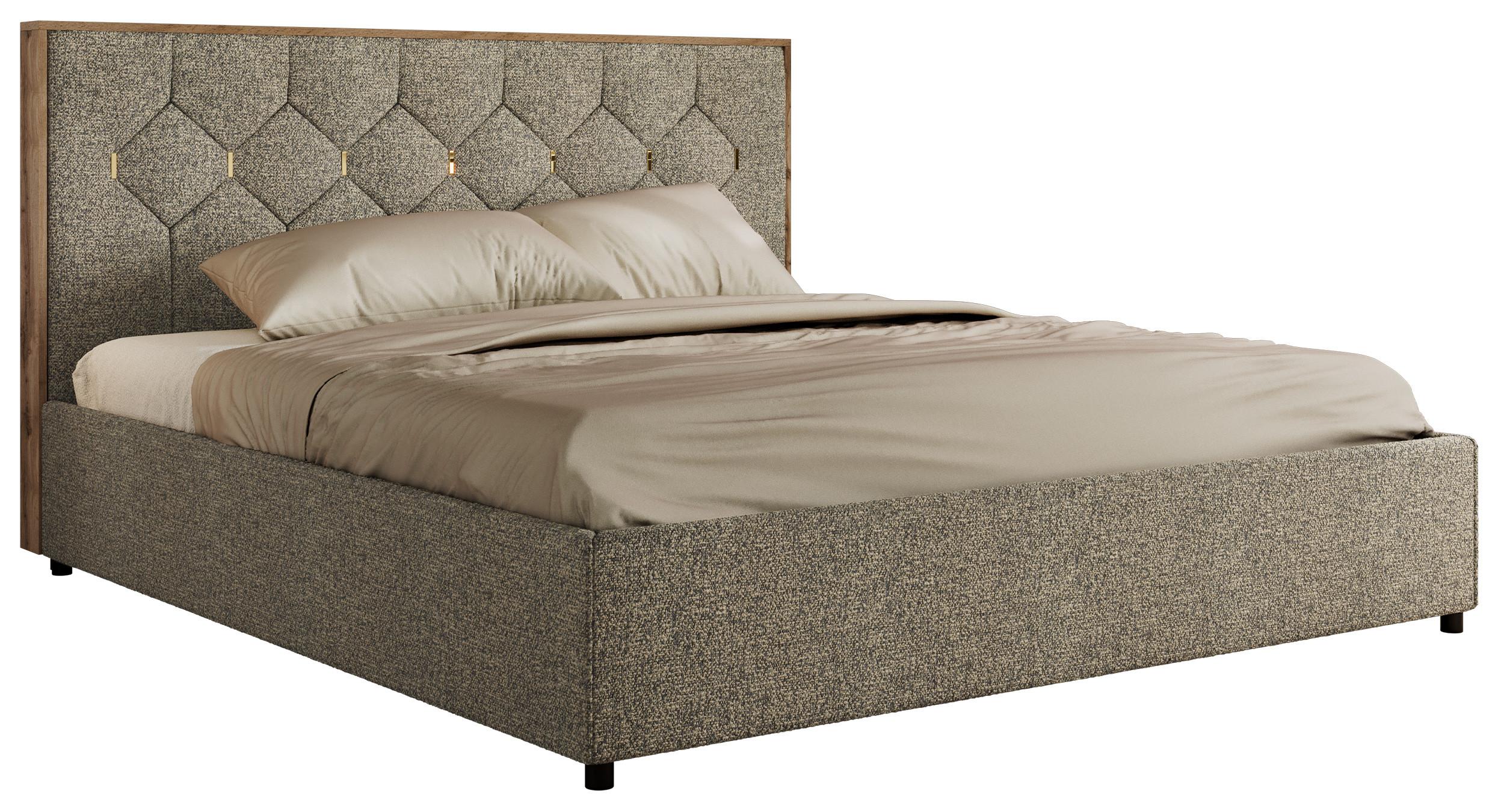 Wohnli Möbelsuche - POLSTERBETT LARINO CLASSIC 180/200 - Grau Strukture - ohne Matratze