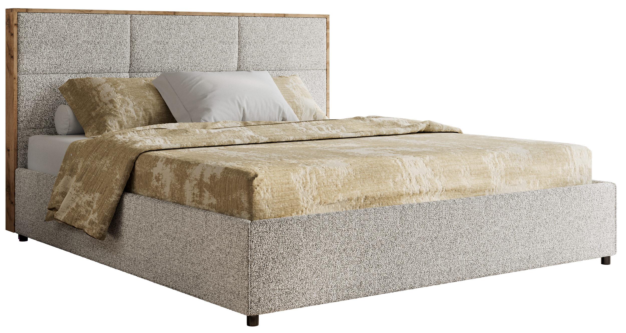 wohnli-moebel-suche-800001452572 Wohnli Möbelsuche - POLSTERBETT LERIO CLASSIC 200/200 - Hellgrau Strukture - ohne Matratze