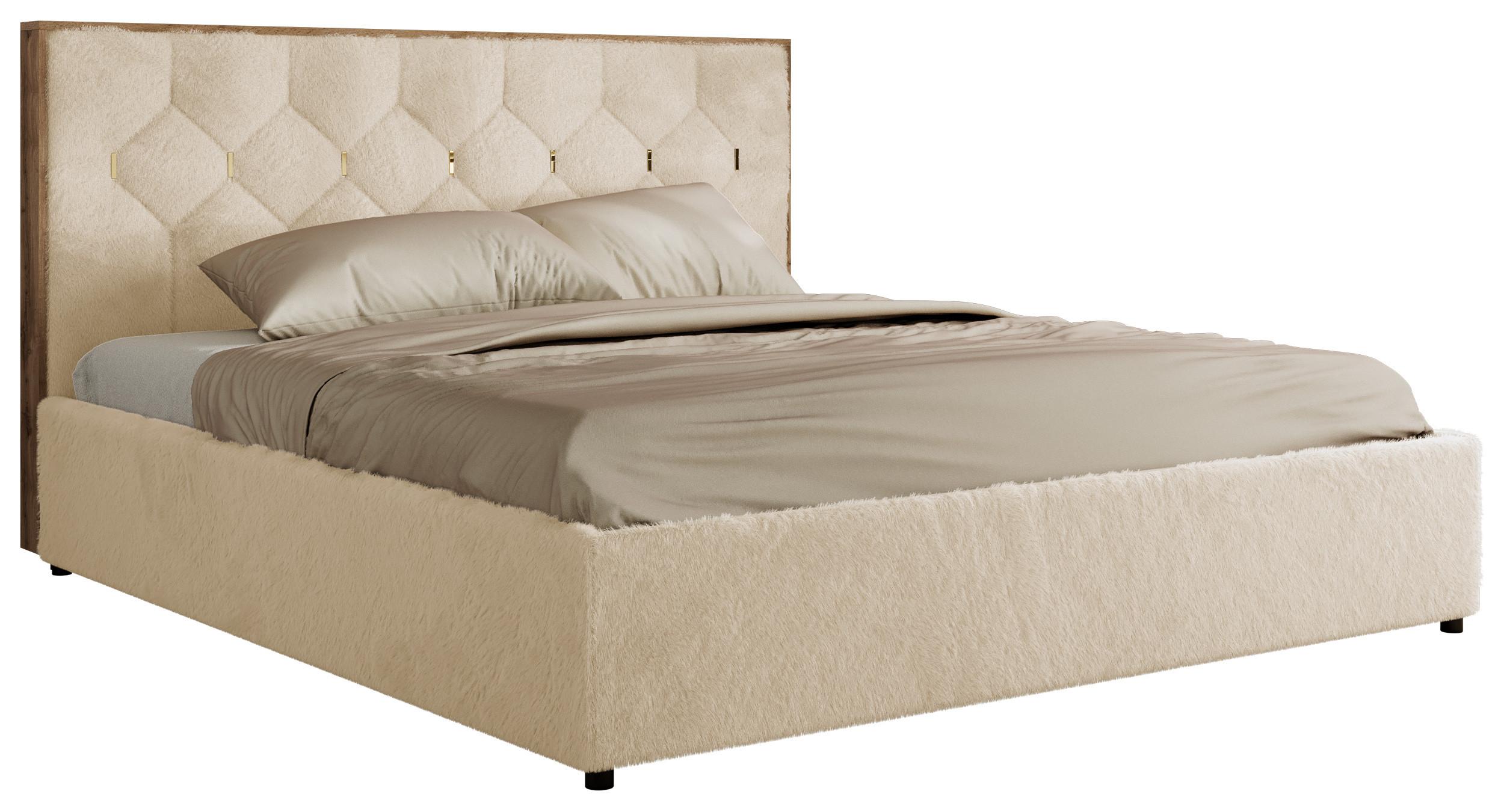 wohnli-moebel-suche-800001452623 Wohnli Möbelsuche - POLSTERBETT LARINO CLASSIC 200/200 - Creme Plüsch - Schaum-Matratze