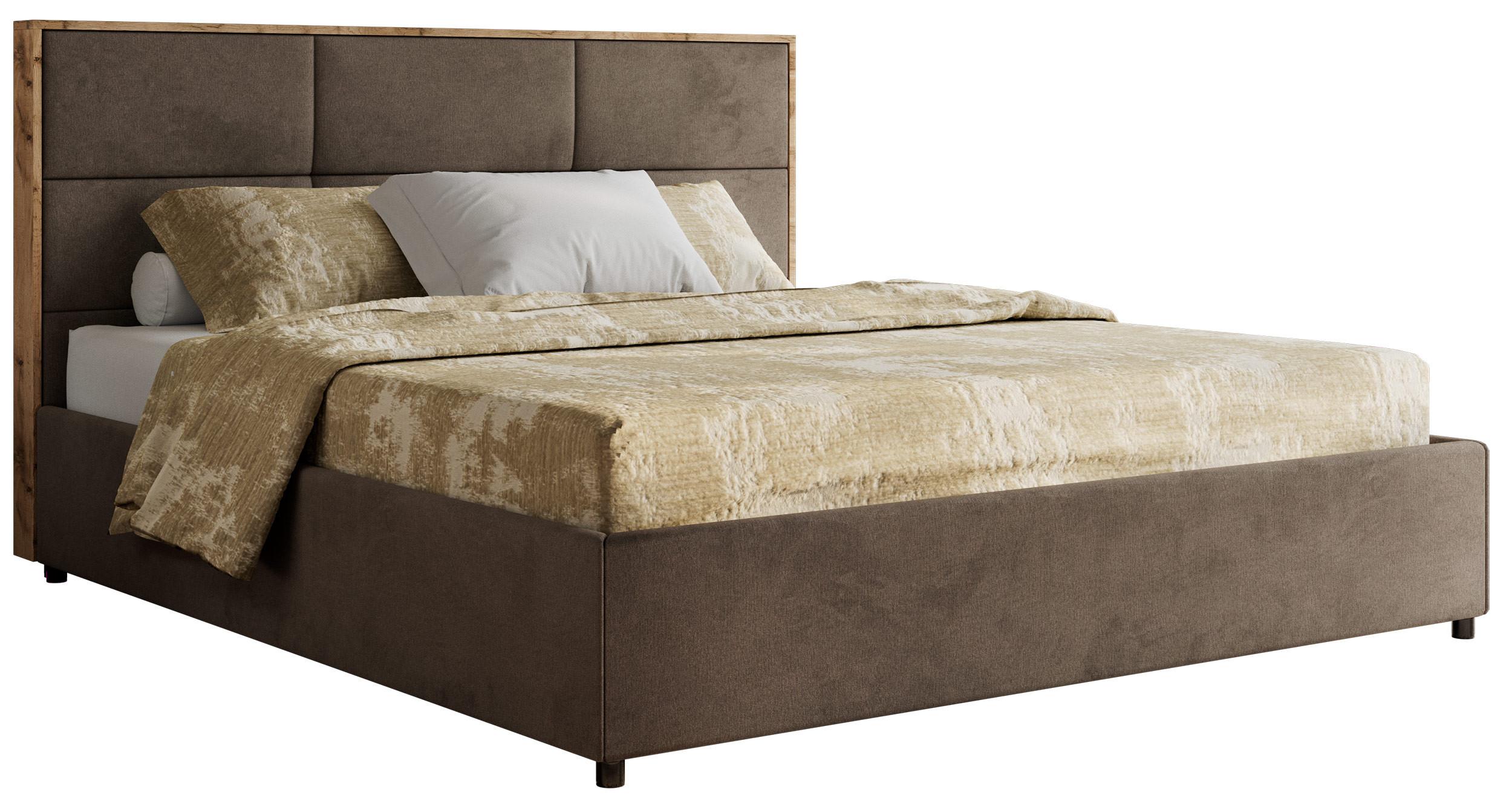 wohnli-moebel-suche-800001452651 Wohnli Möbelsuche - POLSTERBETT LERIO CLASSIC 200/200 - Braun Velvet - Multipocket-Matratze
