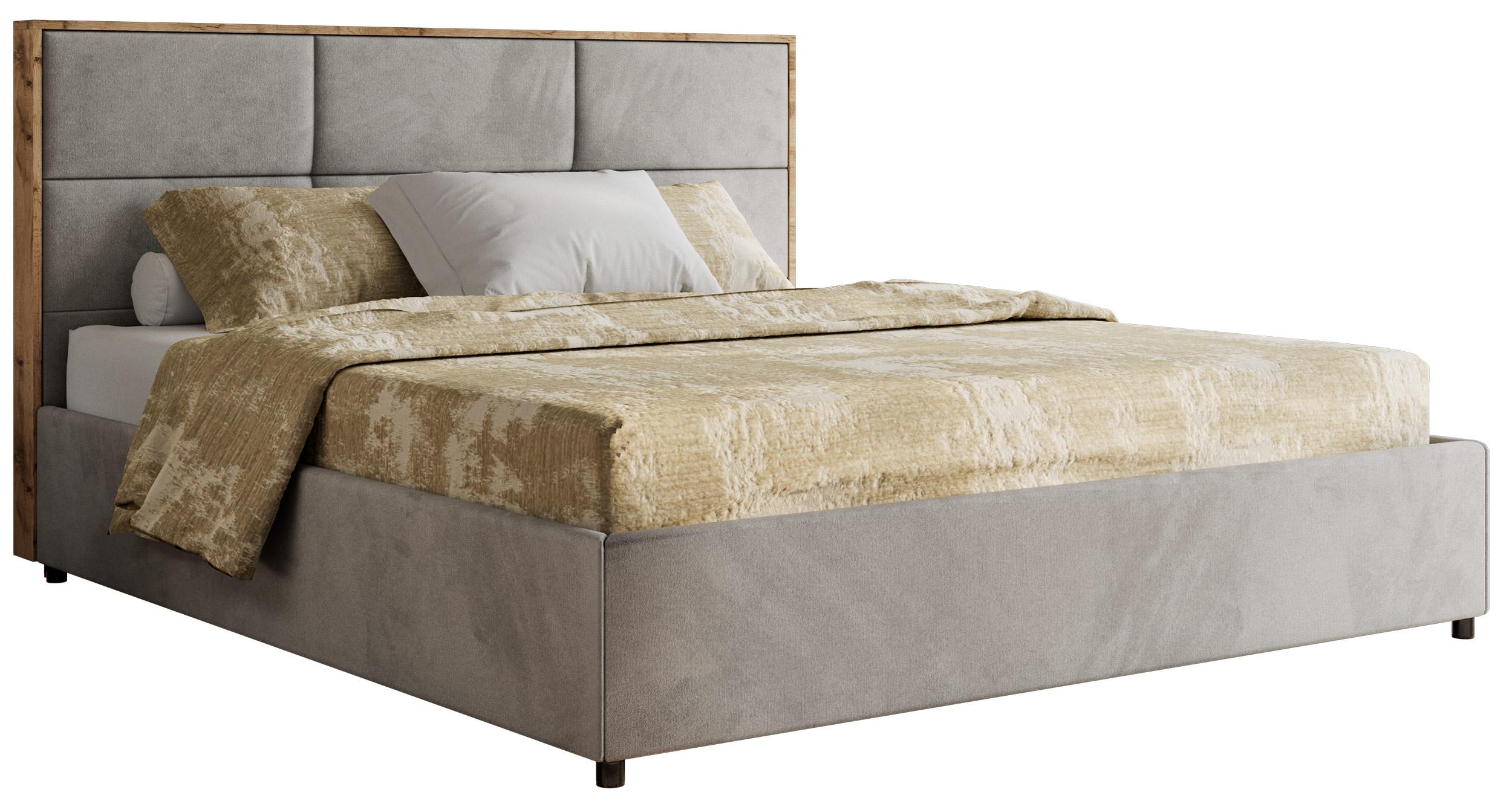 wohnli-moebel-suche-800001452665 Wohnli Möbelsuche - POLSTERBETT LERIO CLASSIC 200/200 - Hellgrau Velvet - ohne Matratze