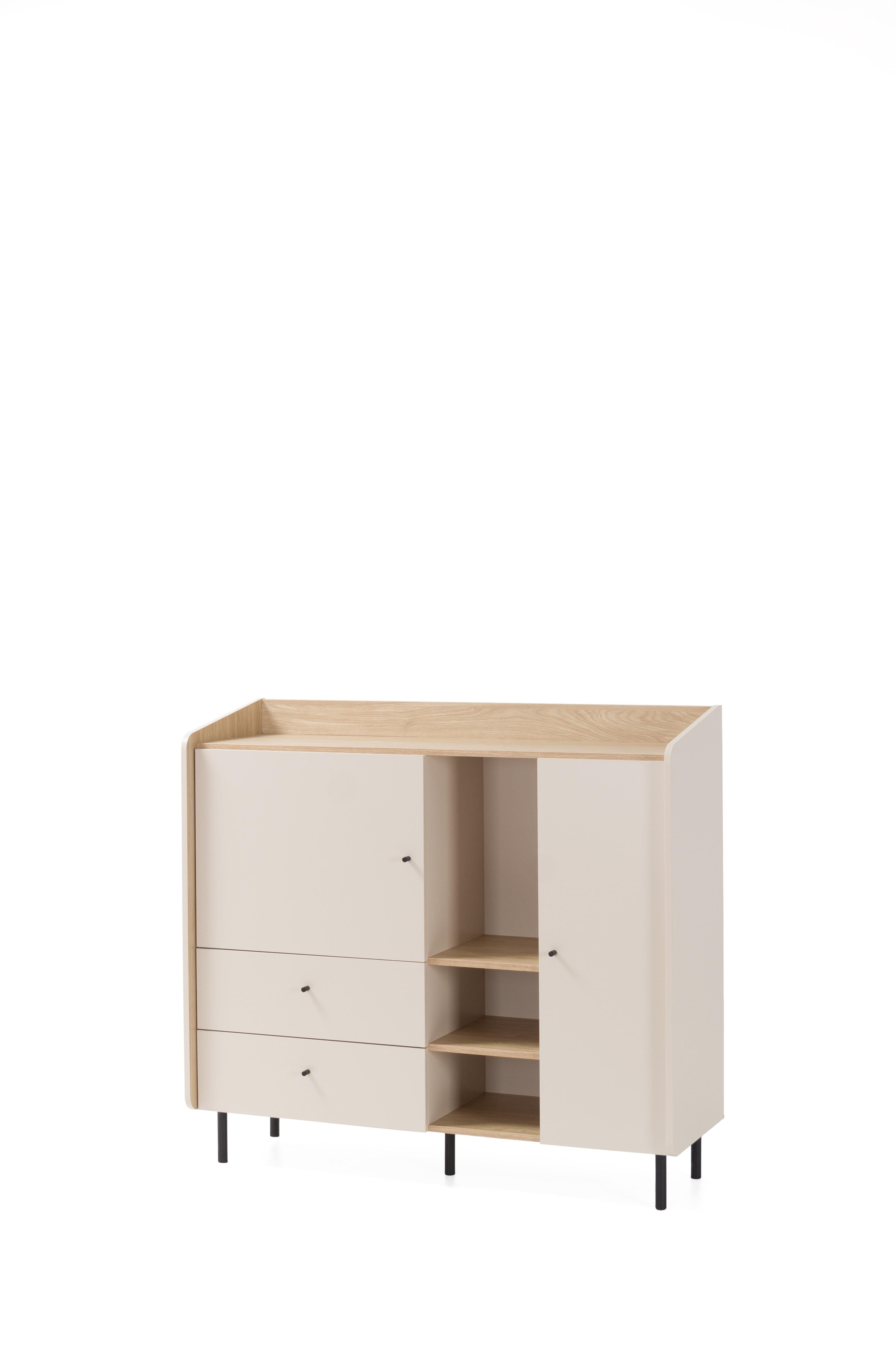 wohnli-moebel-suche-800001454174 Wohnli Möbelsuche - KOMMODE VETTA 125/115/42cm mit 2 Schubladen 2 Türen Beige