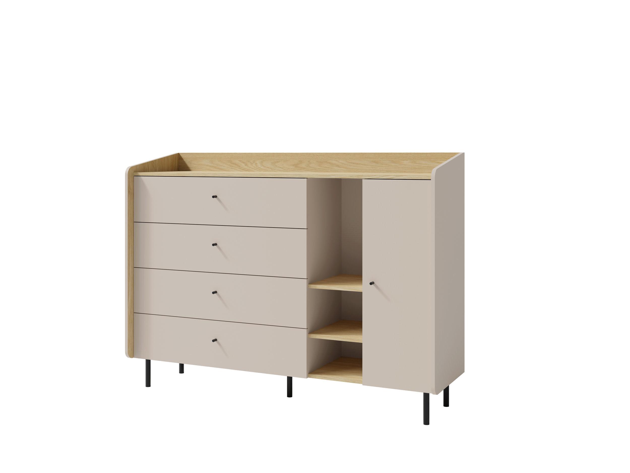 wohnli-moebel-suche-800001454177 Wohnli Möbelsuche - KOMMODE VETTA 155/115/42cm mit 4 Schubladen 1 Türen Beige
