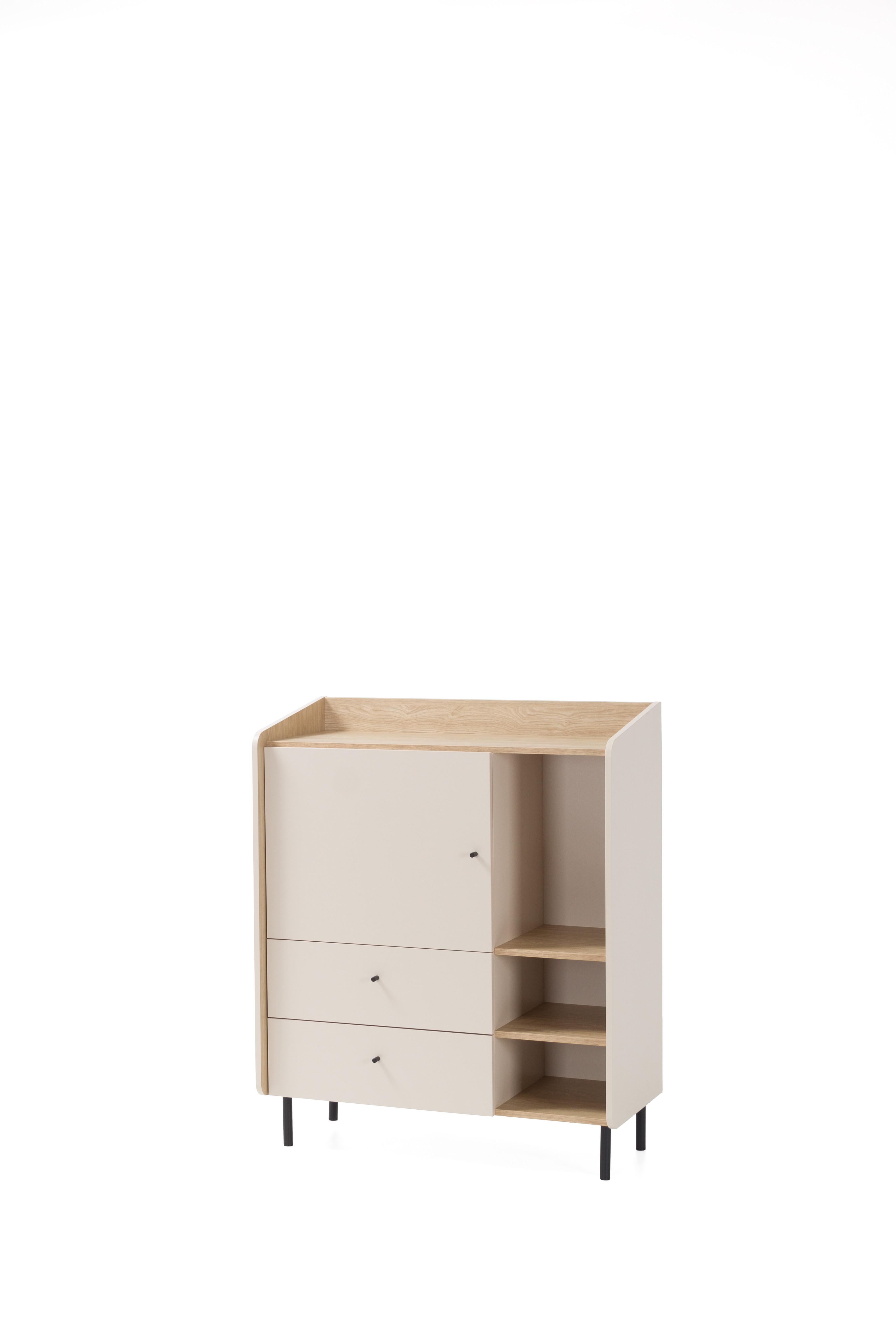 wohnli-moebel-suche-800001454185 Wohnli Möbelsuche - KOMMODE VETTA 95/115/42cm mit 2 Schubladen 1 Türen Beige