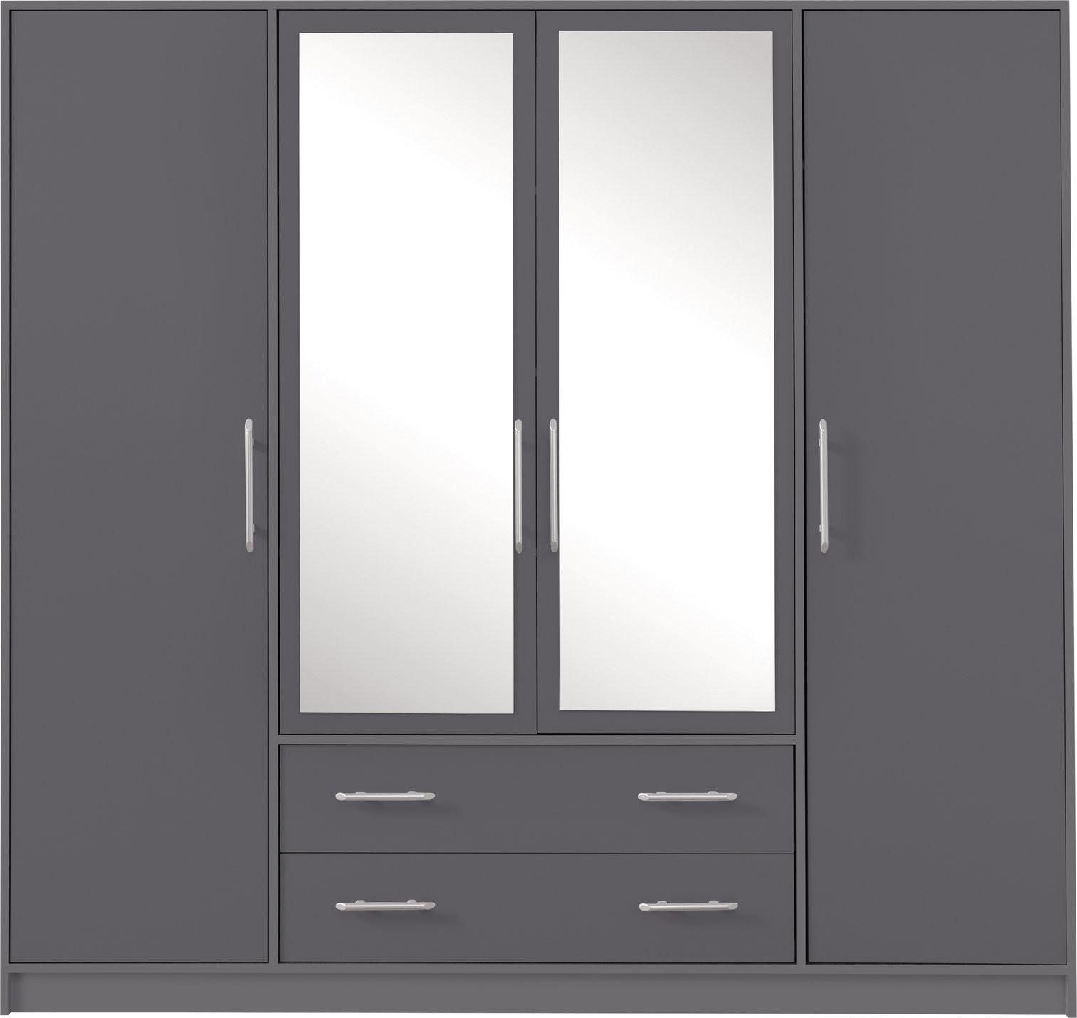 wohnli-moebel-suche-800001454261 Wohnli Möbelsuche - DREHTÜRENSCHRANK VANO 200/190/56cm 4-türig Anthrazit