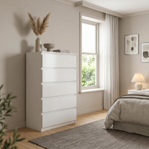 wohnli-moebel-suche-800001454380-1 5/39cm mit 5 Schubladen Türen Weiß