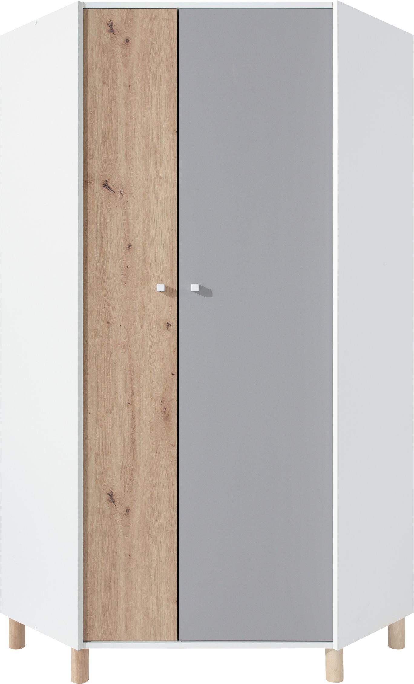 Wohnli Möbelsuche - DREHTÜRENSCHRANK SANNIO 90/190/90cm 2-türig Weiß