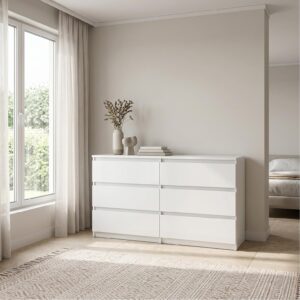 wohnli-moebel-suche-800001454588-1 5/39cm mit 6 Schubladen Türen Weiß