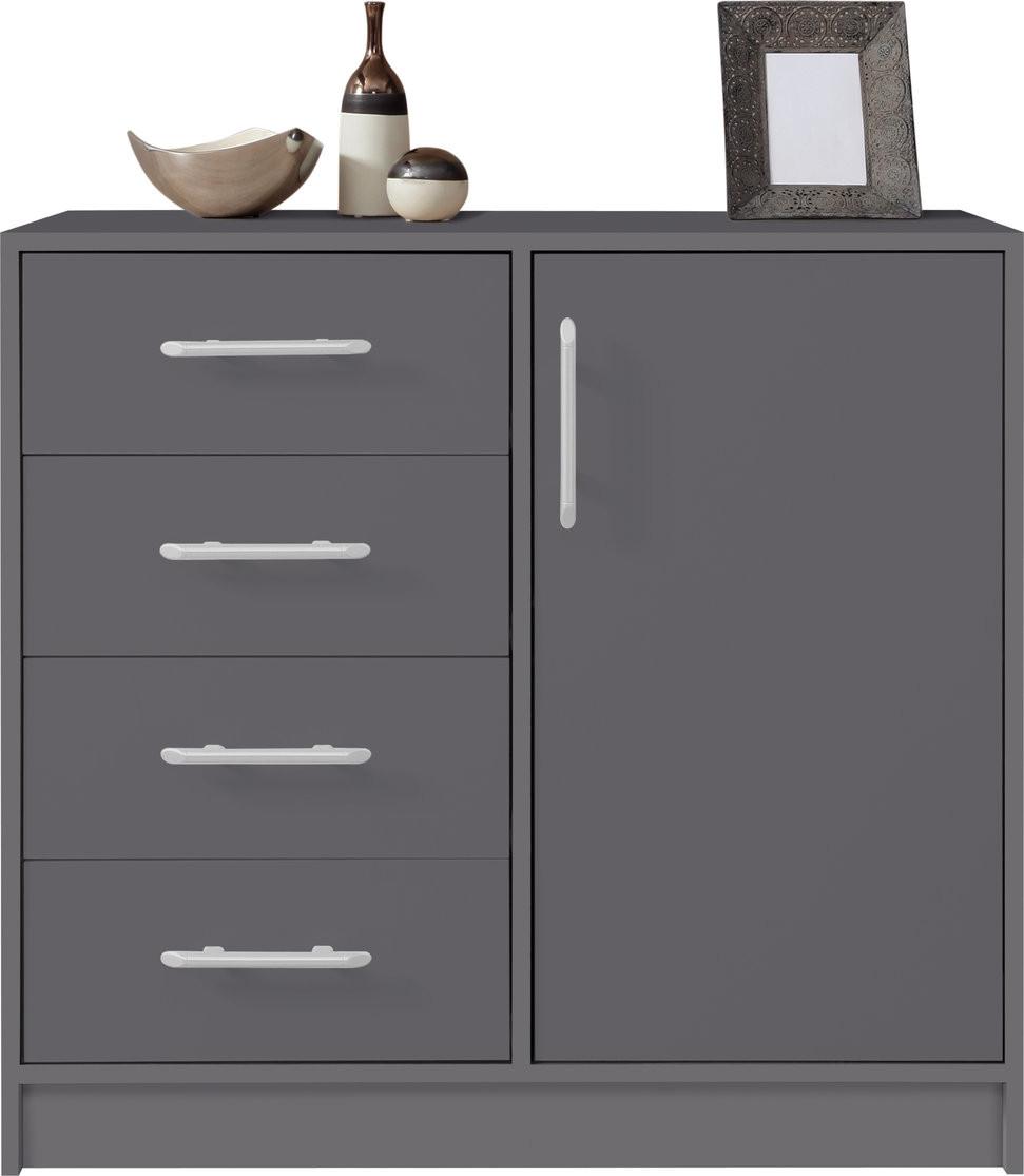 wohnli-moebel-suche-800001454643 Wohnli Möbelsuche - KOMMODE VANO 90/84/40cm mit 4 Schubladen 1 Türen Anthrazit
