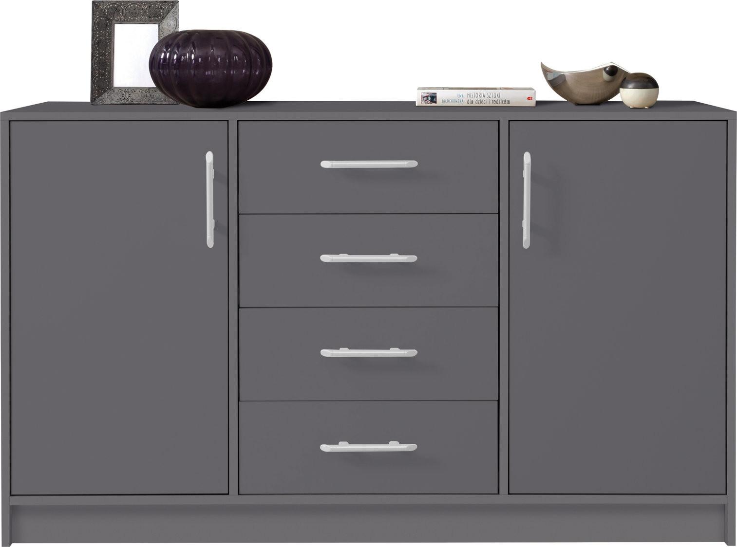 wohnli-moebel-suche-800001454648 Wohnli Möbelsuche - KOMMODE VANO 140/84/40cm mit 4 Schubladen 2 Türen Anthrazit