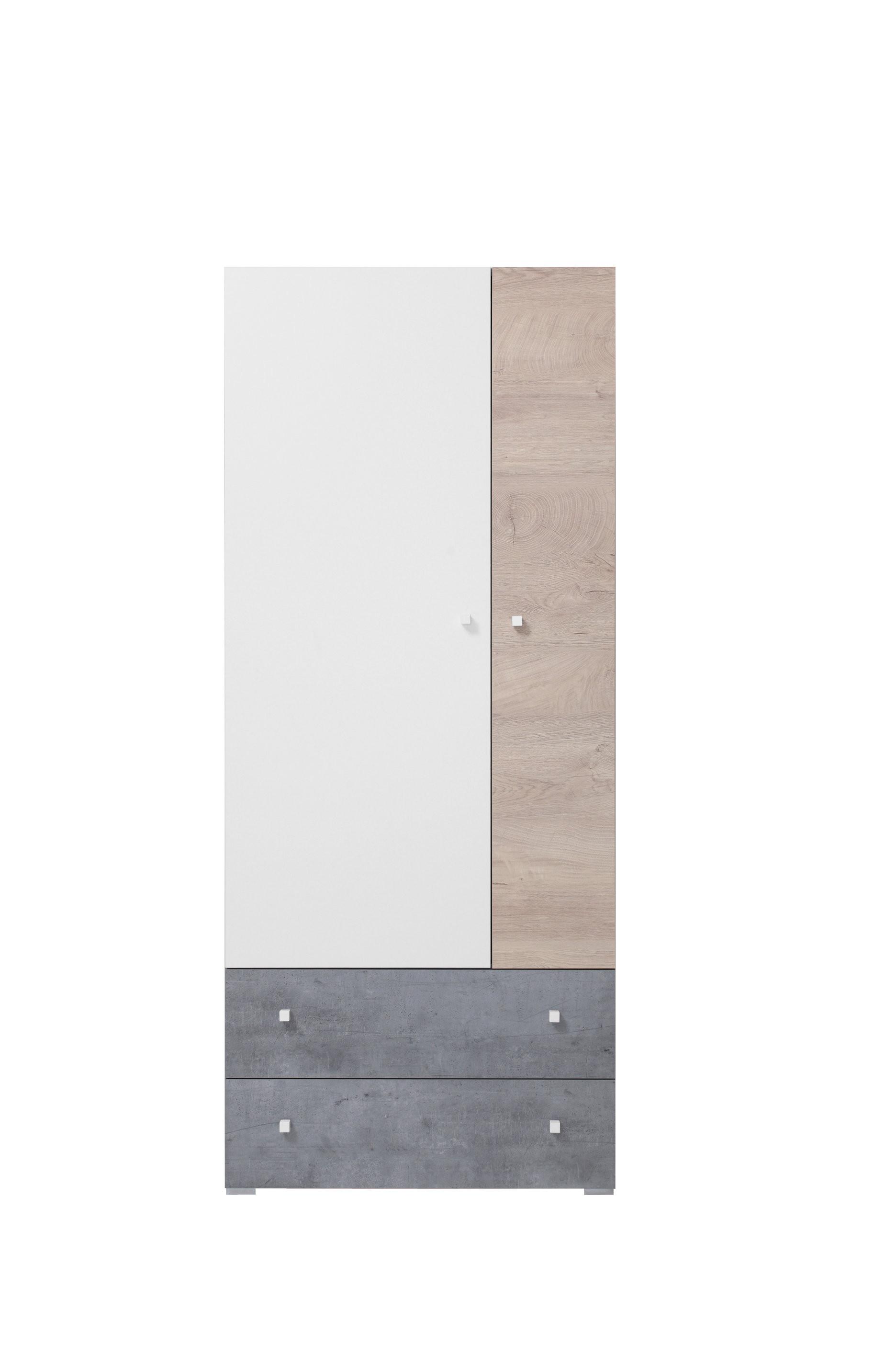 wohnli-moebel-suche-800001454685 Wohnli Möbelsuche - DREHTÜRENSCHRANK GALIA 80/190/50cm 2-türig Beton