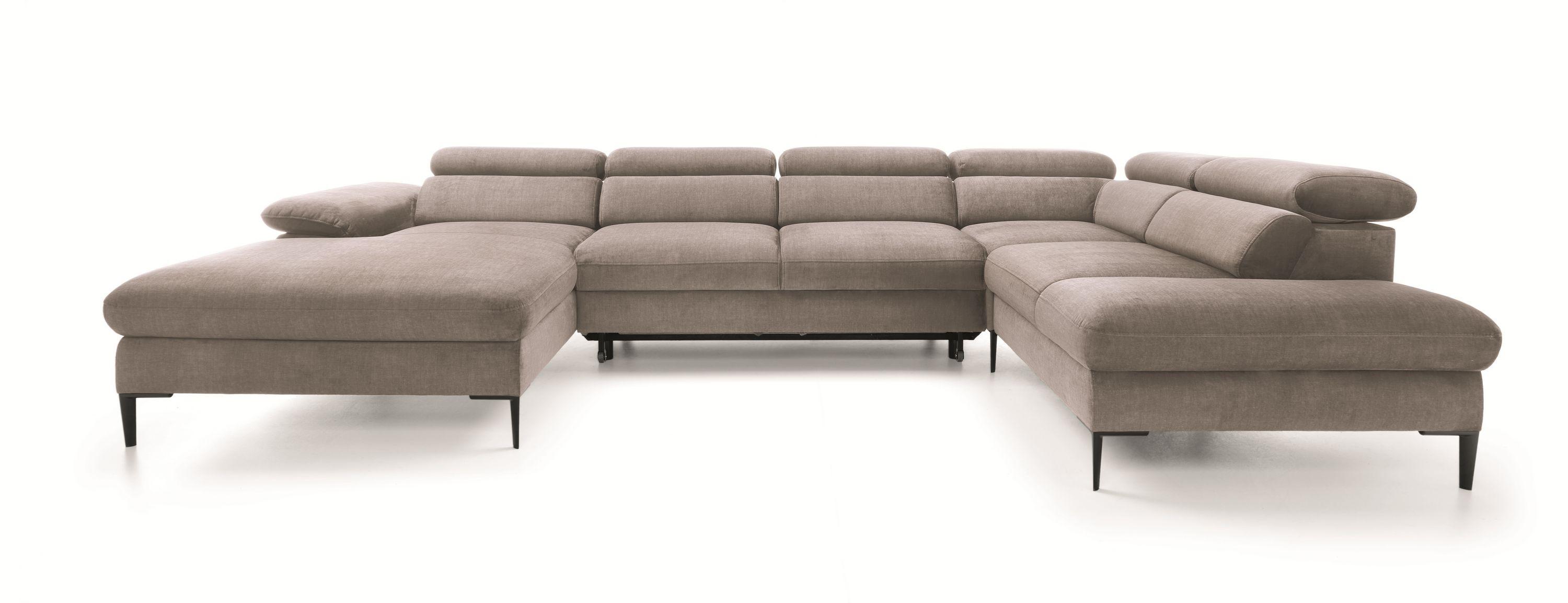 wohnli-moebel-suche-800001454983 Wohnli Möbelsuche - WOHNLANDSCHAFT MESTO Braun Velours-Stoff mit Schlaffunktion