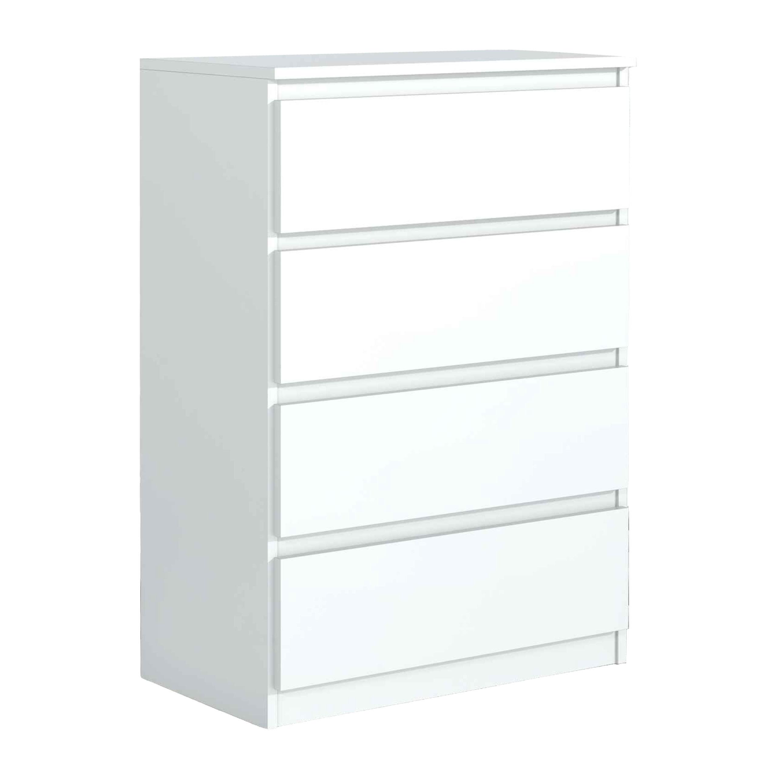 wohnli-moebel-suche-800001455018 Wohnli Möbelsuche - KOMMODE NUDO 70/102/39cm mit 4 Schubladen Türen Weiß