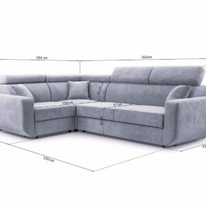 ECKSOFA RENO Beige Plüsch-Stoff mit Schlaffunktion Holz MASSENO Möbel > Sofas & Couches > Wohnlandschaften > Ecksofas Beige