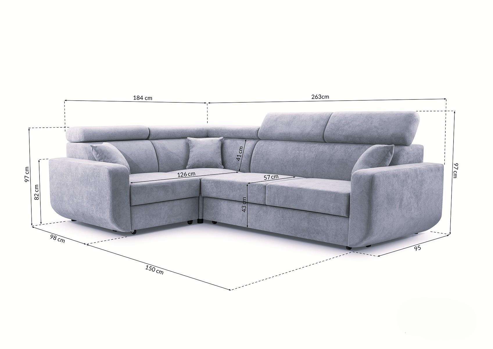 ECKSOFA RENO Beige Plüsch-Stoff mit Schlaffunktion Holz MASSENO Möbel > Sofas & Couches > Wohnlandschaften > Ecksofas Beige