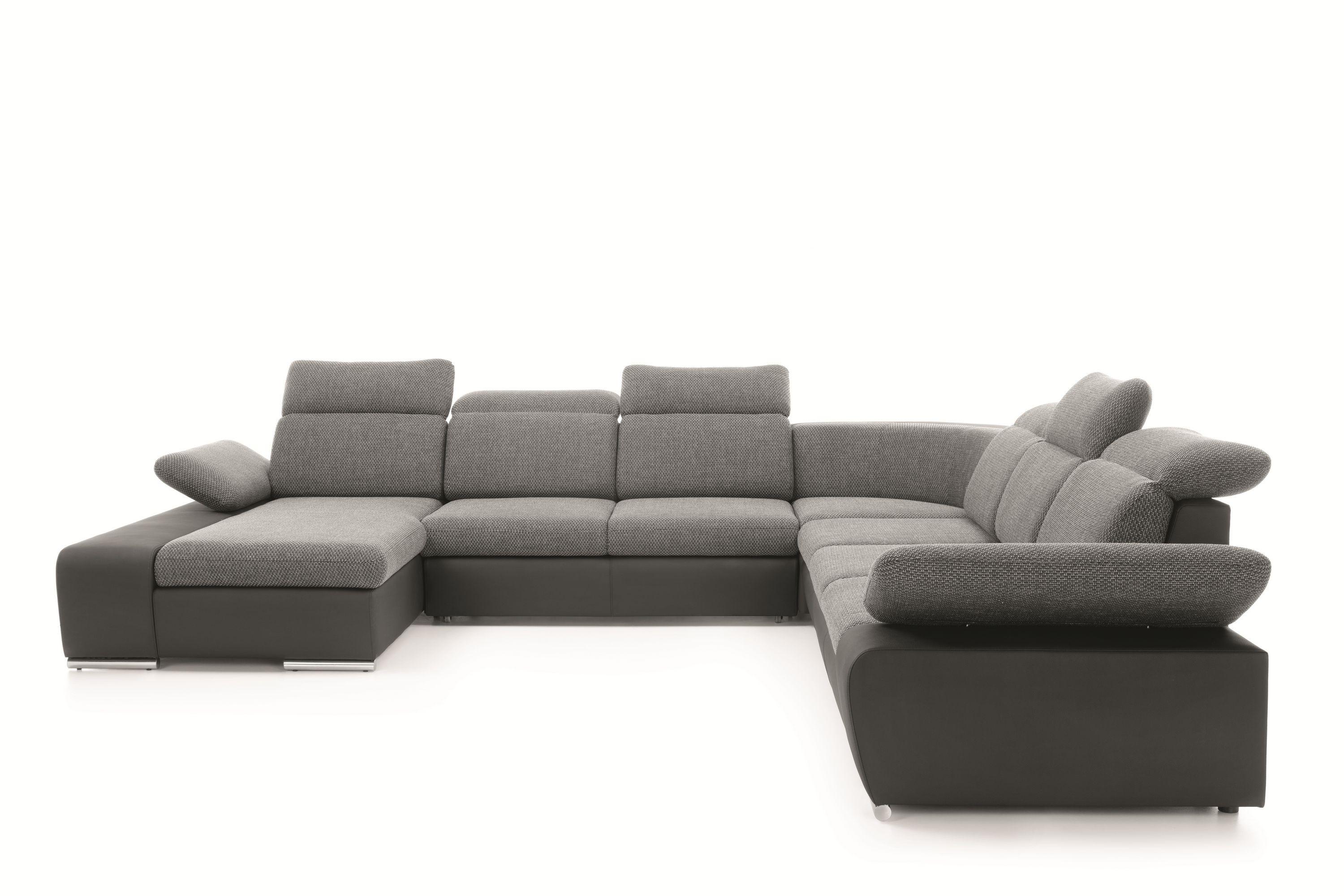 wohnli-moebel-suche-800001455093 Wohnli Möbelsuche - WOHNLANDSCHAFT TRENTO Grau Geflochtener Stoff mit Schlaffunktion