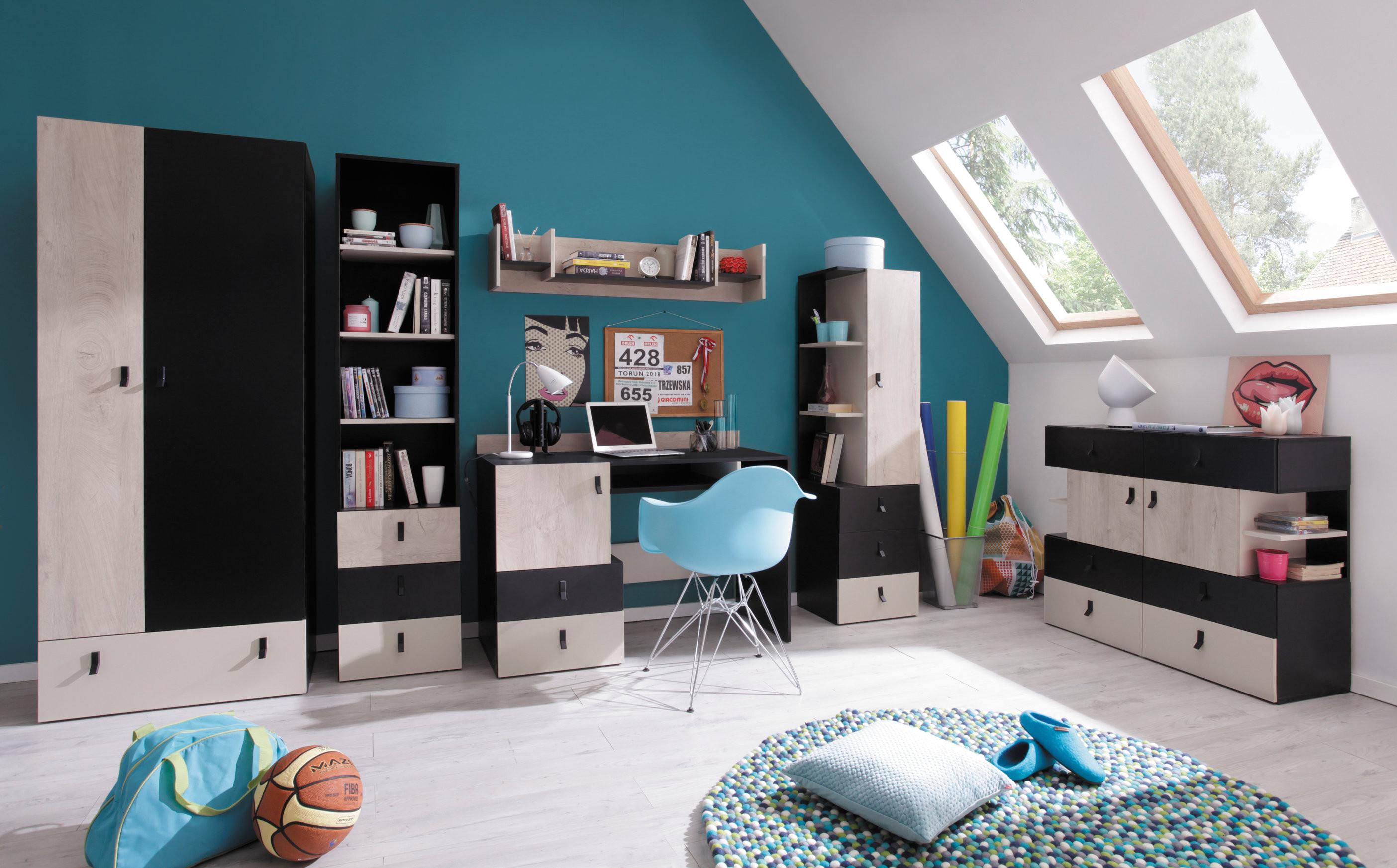wohnli-moebel-suche-800001455156-1 KOMMODE ISEO 110/90/40cm mit 6 Schubladen 4 Türen Schwarz Holzwerkstoff MASSENO Möbel > Kommoden & Schubladenschränke > Kommoden Schwarz