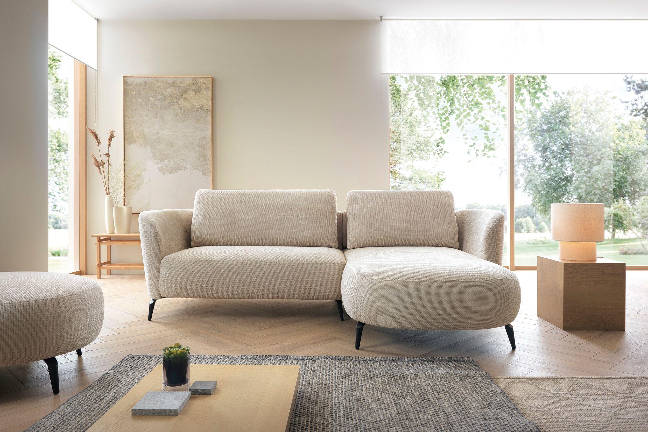 ECKSOFA VICO Beige Chenille mit Schlaffunktion Holz MASSENO Möbel > Sofas & Couches > Wohnlandschaften > Ecksofas Beige
