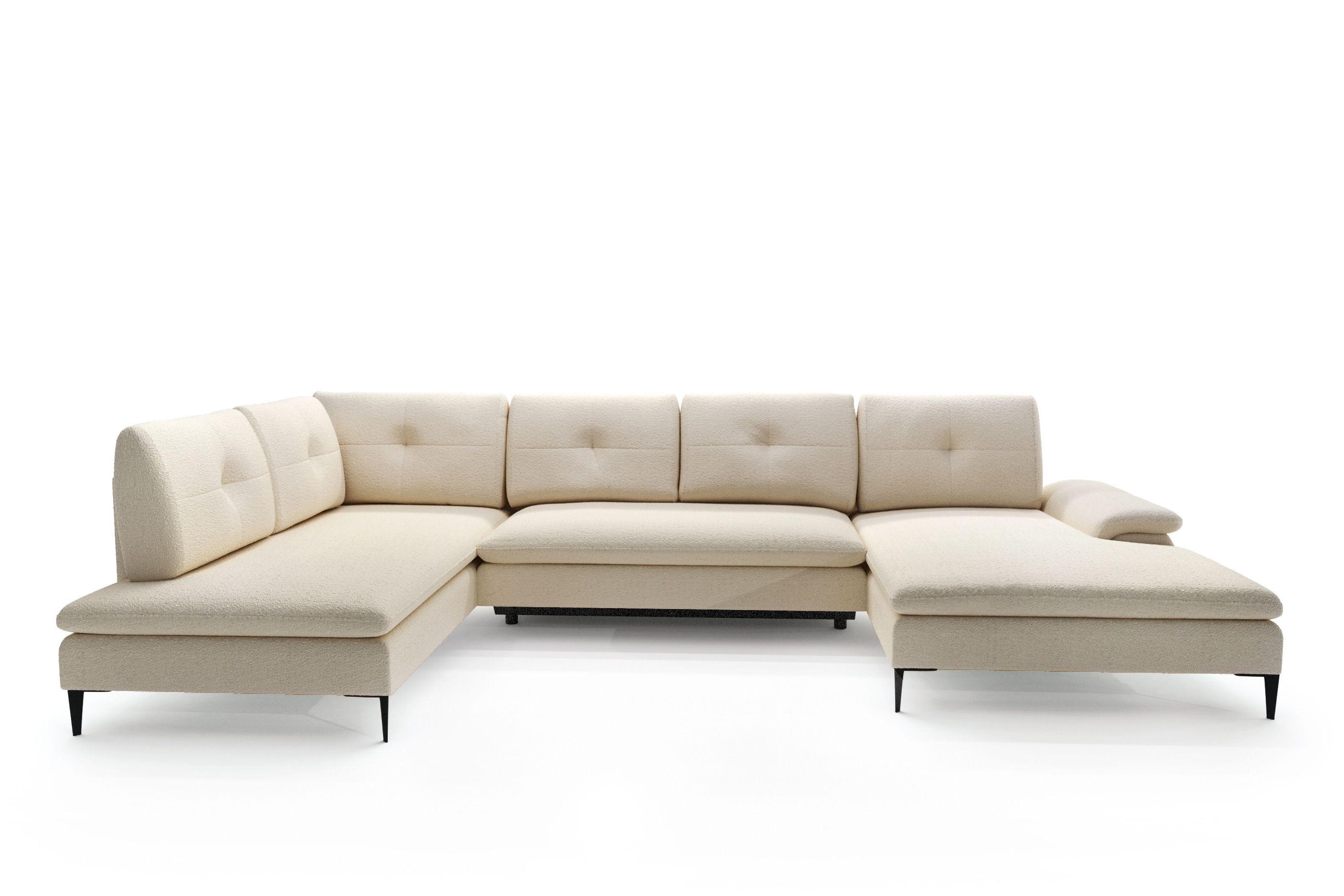 wohnli-moebel-suche-800001455439 Wohnli Möbelsuche - WOHNLANDSCHAFT BREZZA Beige Plüsch-Stoff mit Schlaffunktion
