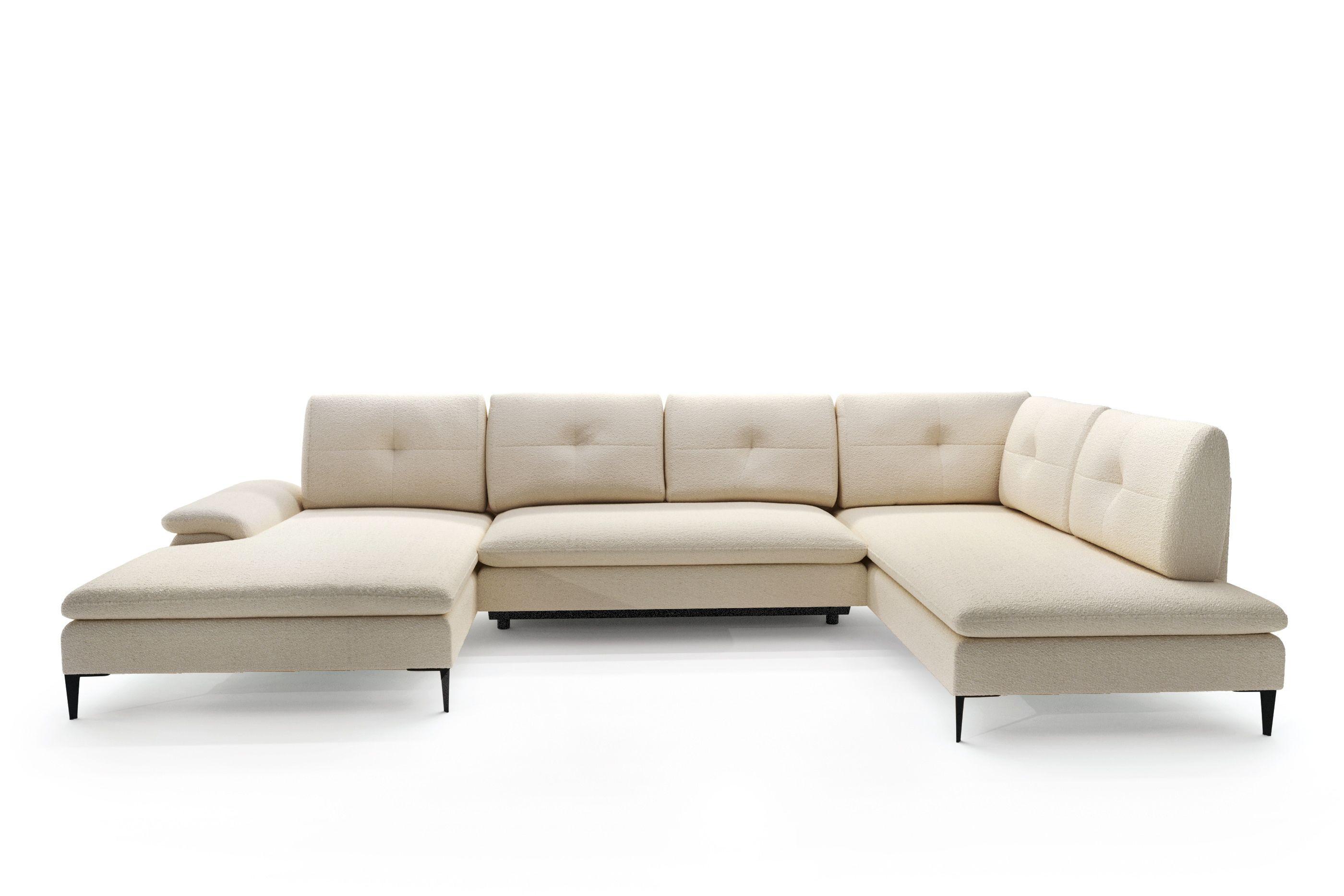 wohnli-moebel-suche-800001455442 Wohnli Möbelsuche - WOHNLANDSCHAFT BREZZA Beige Plüsch-Stoff mit Schlaffunktion