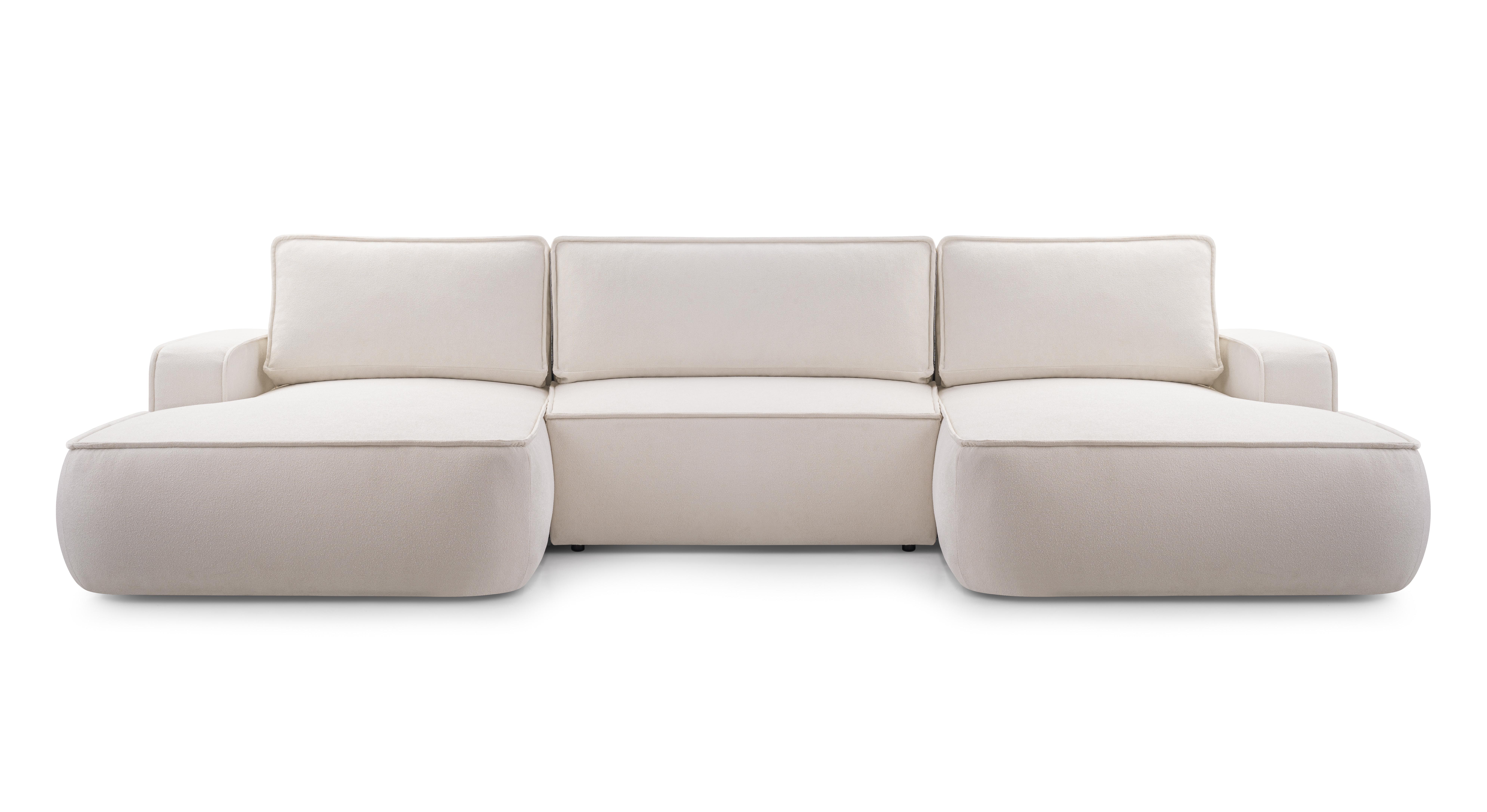 wohnli-moebel-suche-800001455516 Wohnli Möbelsuche - WOHNLANDSCHAFT SOLO Beige Boucle-Stoff mit Schlaffunktion