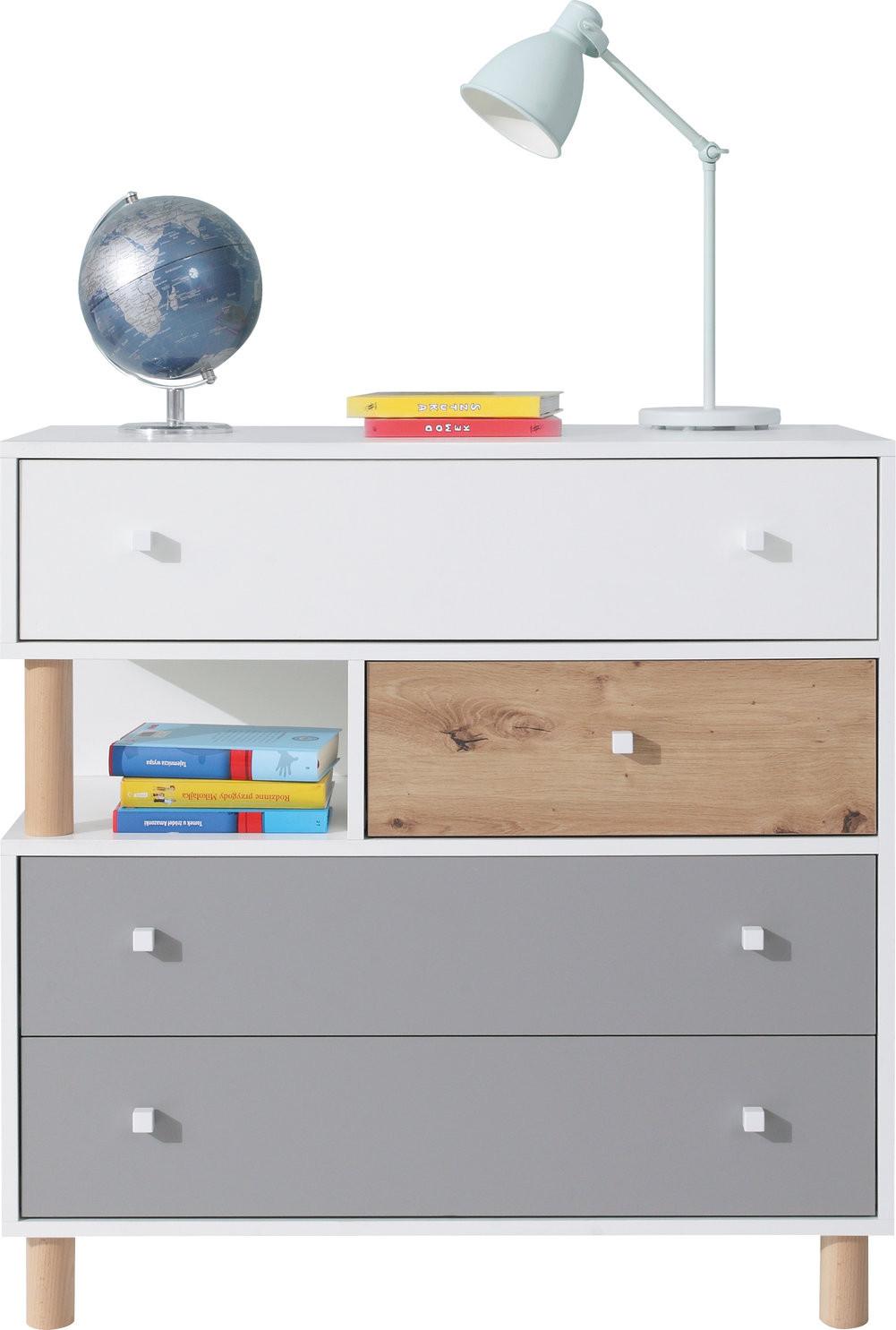 wohnli-moebel-suche-800001455603 Wohnli Möbelsuche - KOMMODE SANNIO 90/90/40cm mit Schubladen Türen Weiß