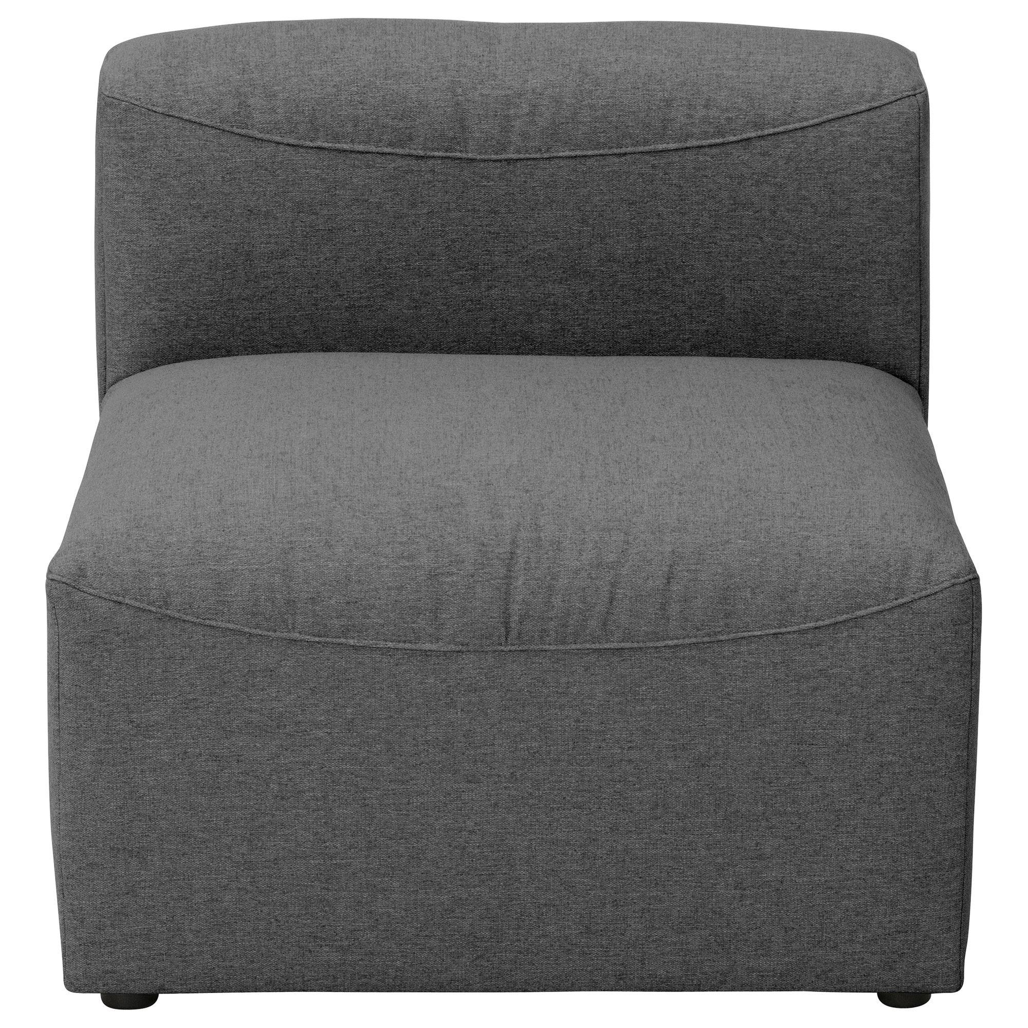 Wohnli Möbelsuche - SOFA Element ohne Armlehne Kattrina Flachgewebe anthrazit