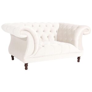 Wohnli Möbelsuche - CHESTERFIELD Sessel Kaylin Samtvelours creme