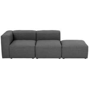 Wohnli Möbelsuche - SOFA 2-Sitzer mit Hocker rechts Kattrina Flachgewebe anthrazit