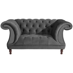 wohnli-moebel-suche-800001456001-1 CHESTERFIELD Sessel Kaylin Samtvelours anthrazit Kunststoff 58aufmkessel Möbel > Sessel > Polstersessel Anthrazit